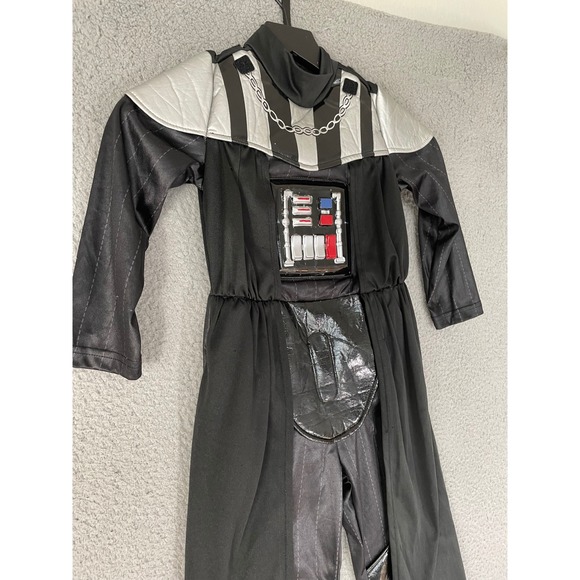 Disney Parks Darth Vader Costume Jumpsuit Black Silver‎ Size 4 Star Wars - Picture 9 of 10